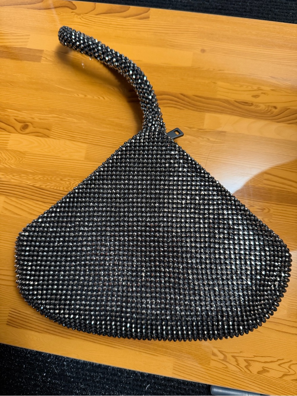 Black Beaded Evening Handbag - Elegant Women’s Bag
